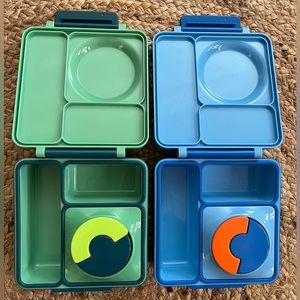 EUC OmieBox Bento Box Lunch Box 2pk